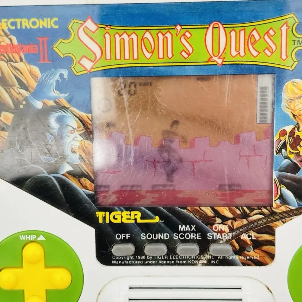 Tiger Electronics Castlevania II Simons Quest Handheld Game 1988- Tested, Works!
